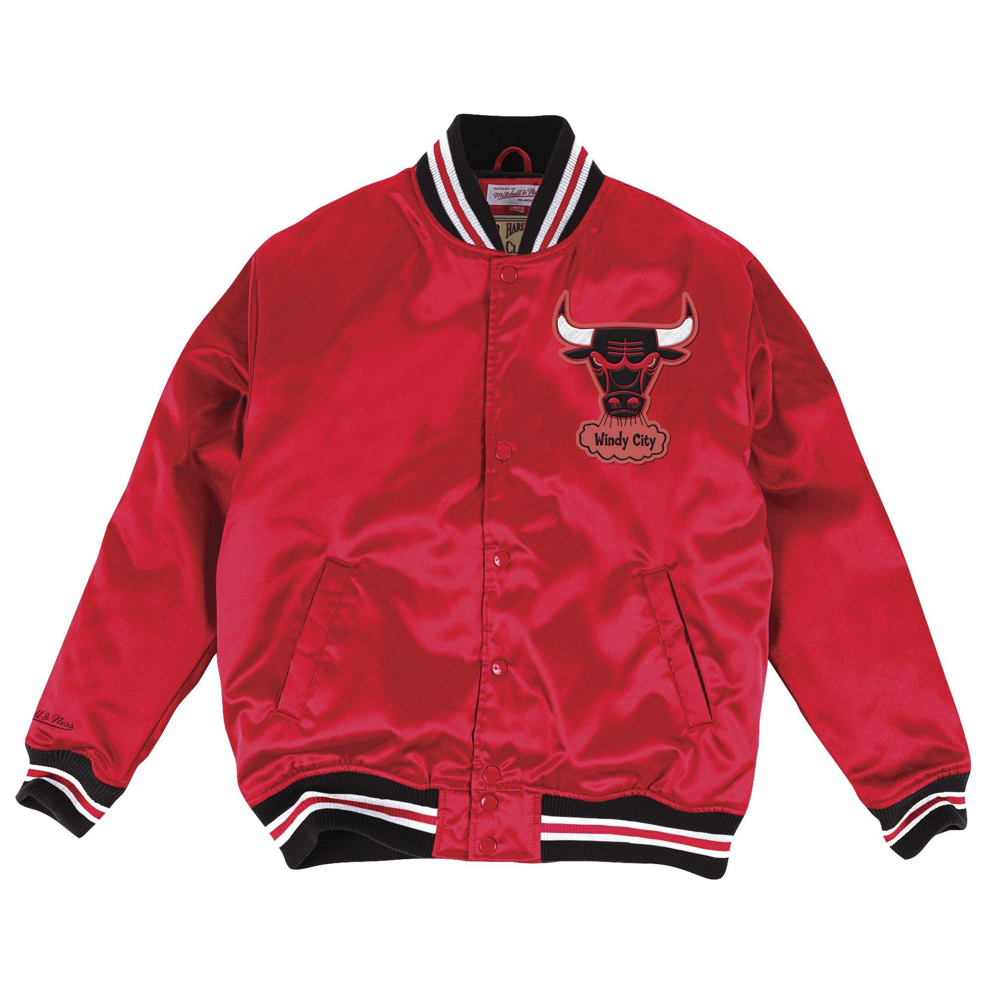 chicago bulls bomber jacket red